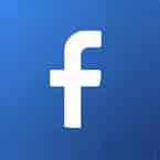 Facebook logo on blue background