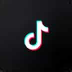 TikTok logo on black background